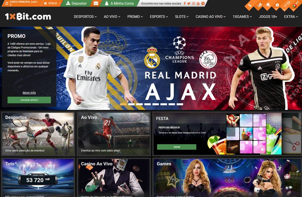 a homepage do operador