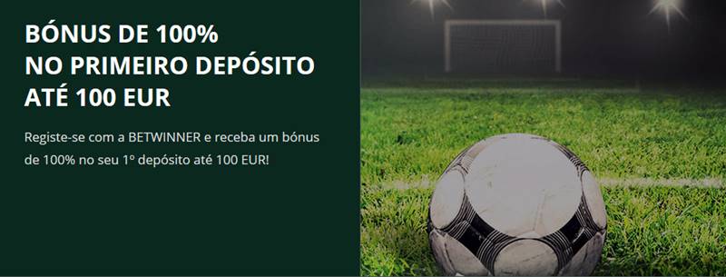 Bónus de 100% no primeiro depósito até 100 EUR